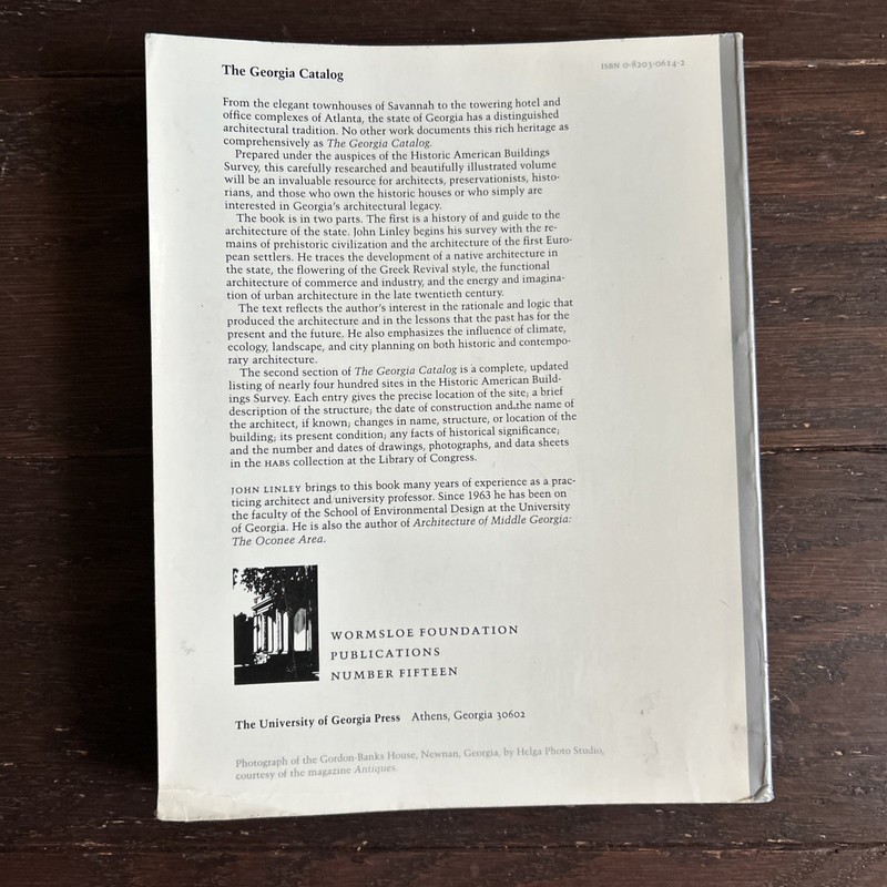 The Georgia Catalog: Historic American Buildings Survey John Linley PB gallery