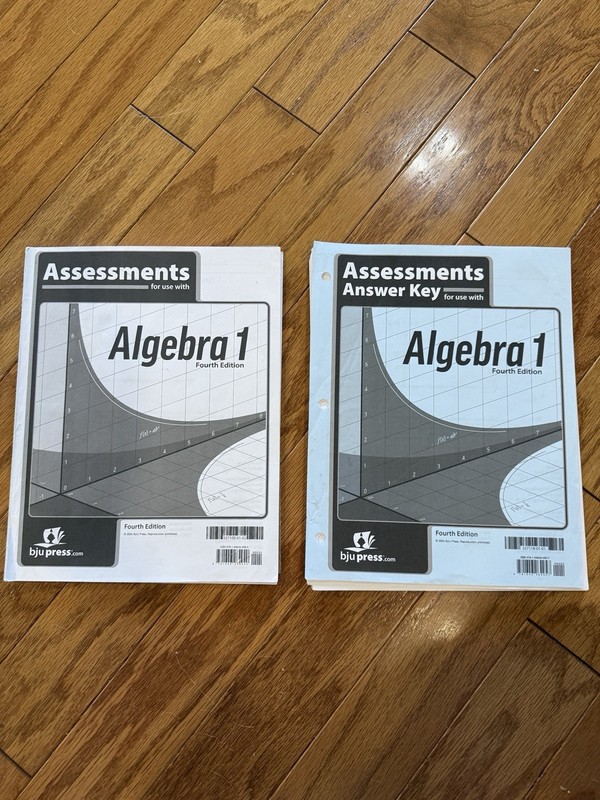 BJU Press – Algebra 1 Assessments And Test Answer Key (4th Ed)