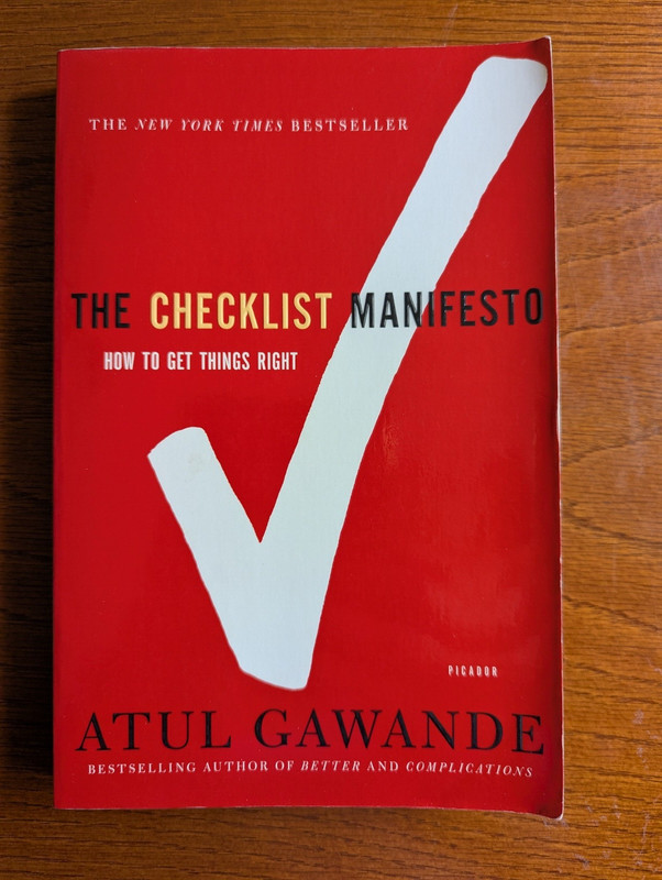 Checklist Manifesto by Atul Gawande (2011, Trade Paperback) VERY GOOD CONDITION