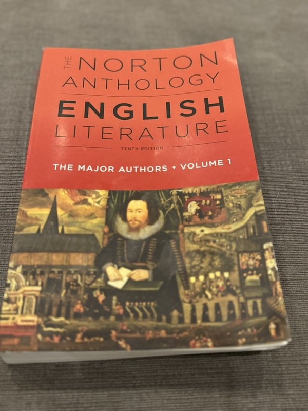 The Norton Anthology of English Literature (Tenth Edition) Volume 1. Very Good.