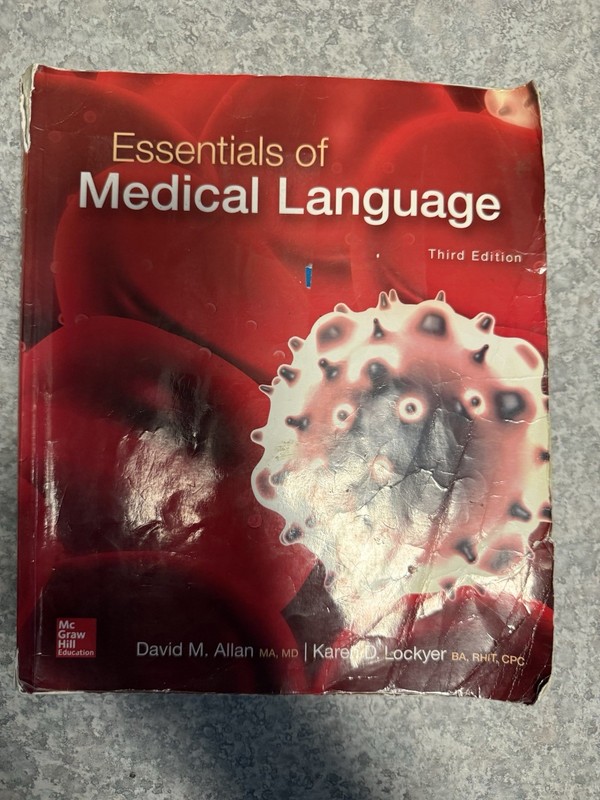 Essentials of Medical Language by David Allan and Karen Lockyer (2015, Trade...