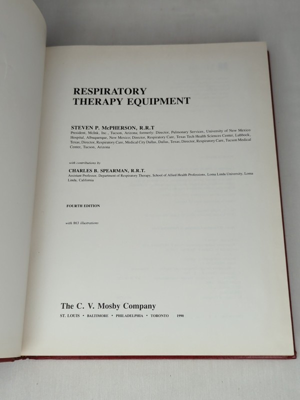 Respiratory Therapy Equipment 4th Edition Hardcover gallery