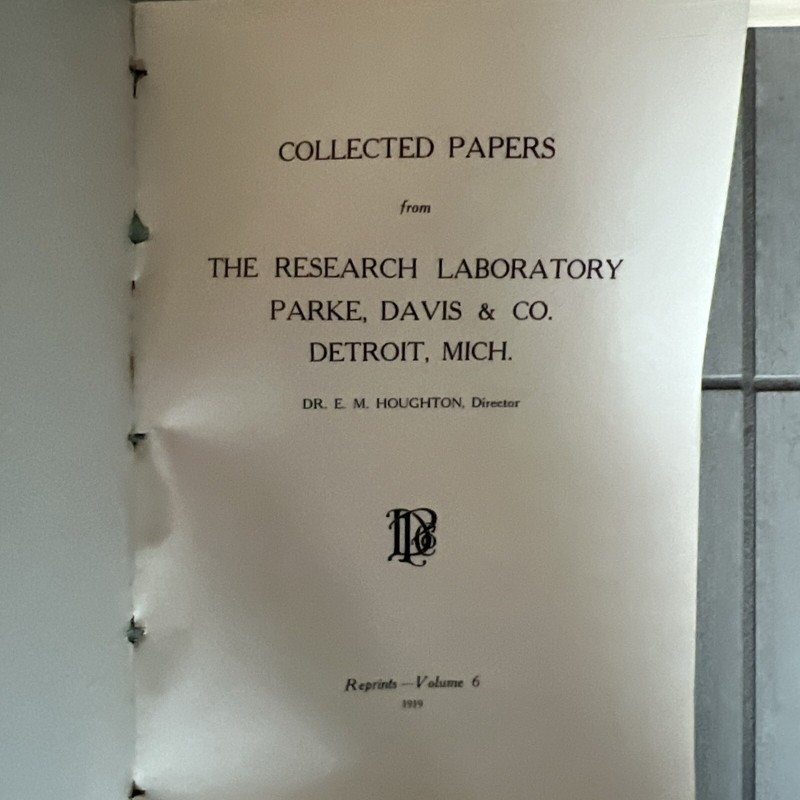Collected Papers From The Research Laboratory Parke, Davis & Co Det.MI Vol 2,3,6 gallery