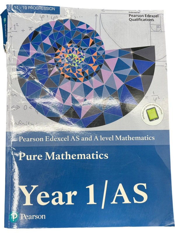 Pearson Edexcel Mathematics Year 1/AS Pure Mathematics Book 1 XJV001 APRIL K1