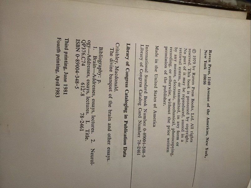 The Divine Banquet of the Brain by Critchley, MacDonald gallery