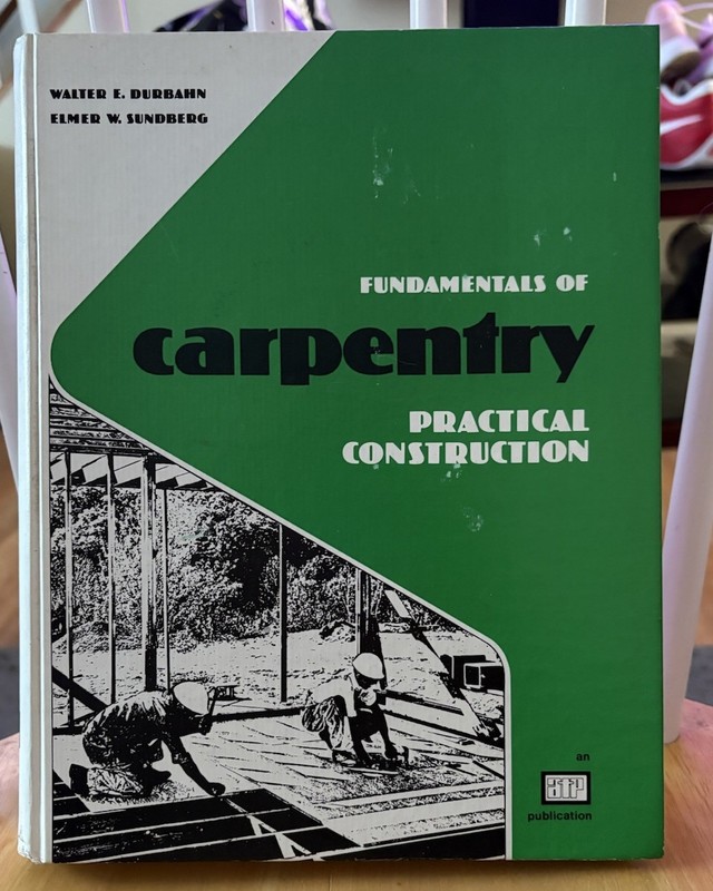 1970’S Carpentry Practical Construction Durbahn Vintage Text Book 1st