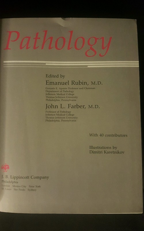 Large Book On Pathology By Emanuel Rubin And John L. Farber Over 1500 Pages gallery