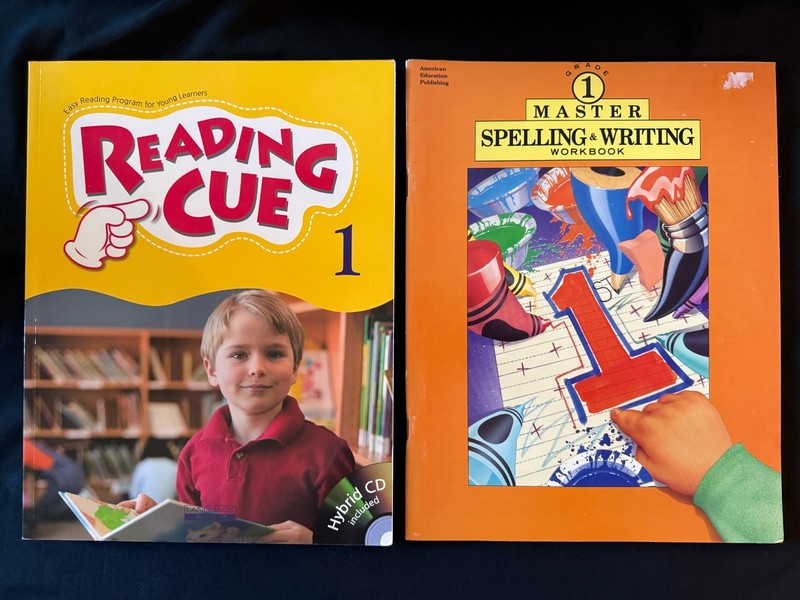 lot of 2 Workbook ages 5-7 beginning Reading Cue Grade 1 Master Spelling Writing