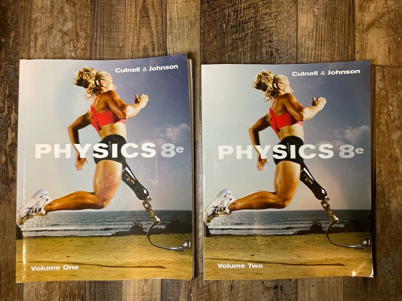 Physics 8e by Cutnell & Johnson Vol 1 & 2 Paperback Set 2009 Wiley Textbooks