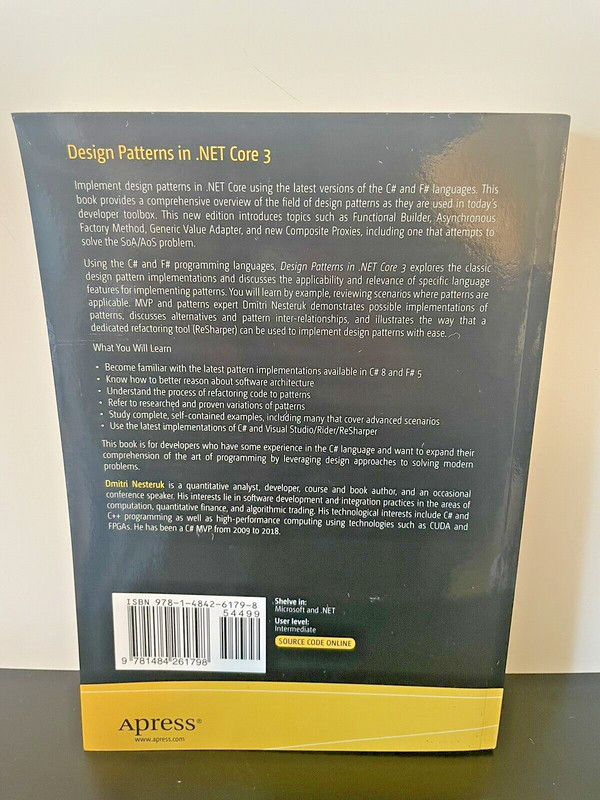 Design Patterns in .NET Core 3: Reusable Approach in C# & F# Book Textbook Book gallery