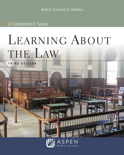 Learning About the Law (Aspen Paralegal) by Constantinos E. Scaros (paperback)