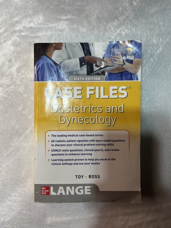 Case Files Obstetrics and Gynecology 6th Edition Toy Ross McGraw Hill Paperback