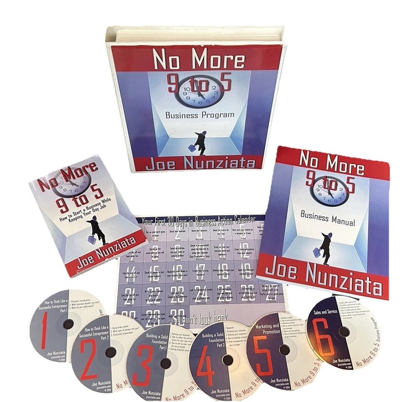 No More 9 to 5 Business Ownership Program Books, Audio CDs, Calendar $397!