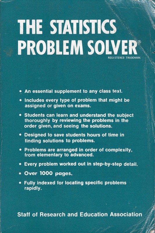 The Statistics Problem Solver by Staff of REA 087891515X