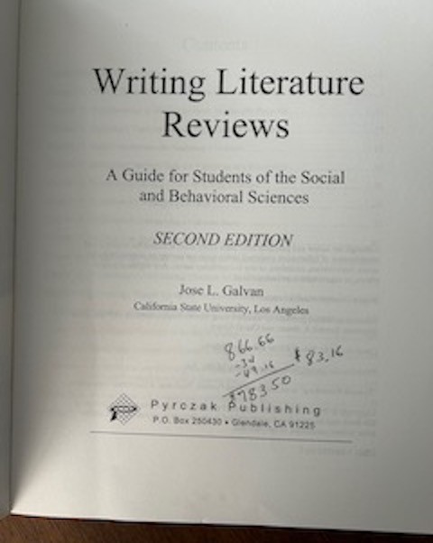 Writing Literature Reviews, A Guide for Students of the Social and Behavioral.. gallery