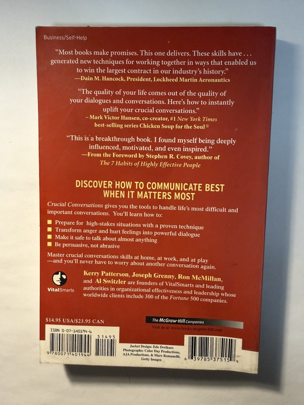 Crucial Conversations 2002 PB Patterson Grenny McGraw Hill Communication gallery