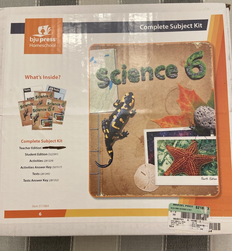 NEW BJU Bob Jones 6th grade SCIENCE 6 Complete Subject Kit CURRENT 4thEd Box Set gallery