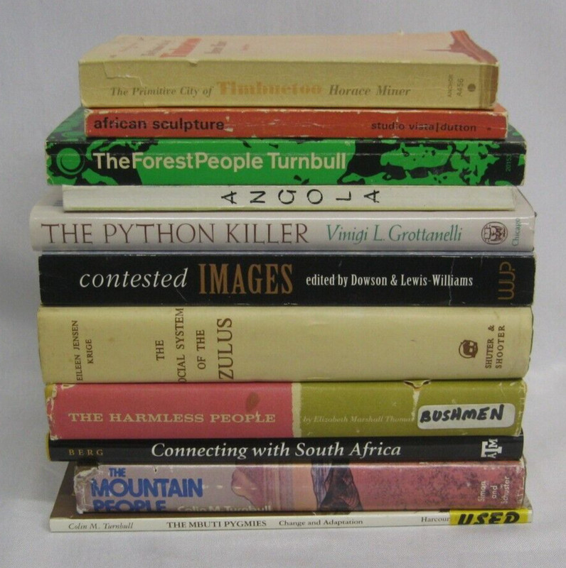 African Anthropology 11 Book Lot Angola Pygmies Zulus Bushmen South Africa