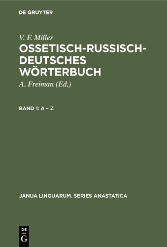 V. F. Miller A – Z (Hardback) Janua Linguarum. Series Anastatica