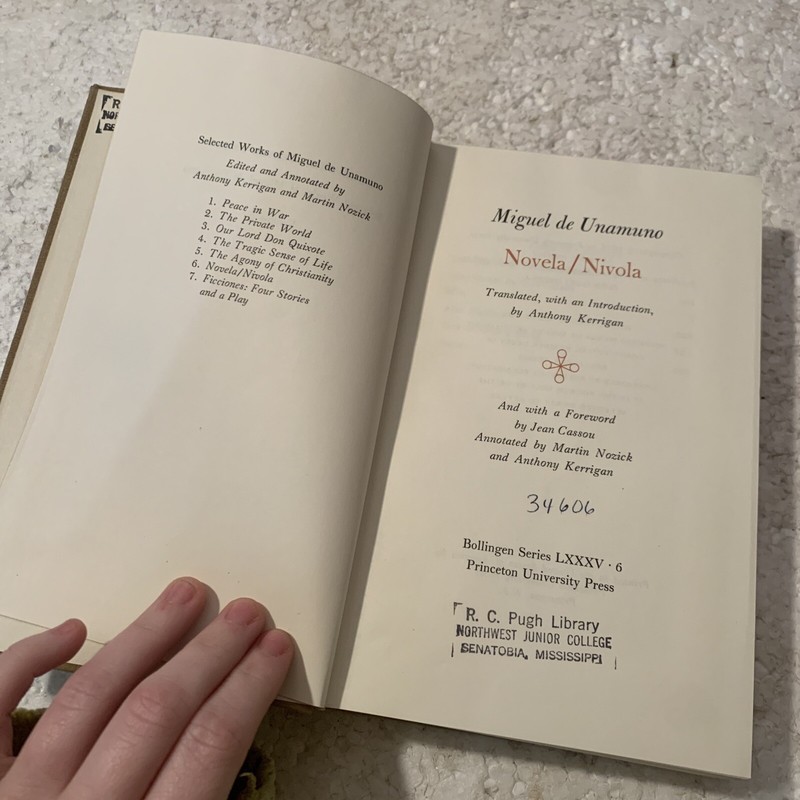 Selected Works Miguel De Unamuno Novela Nivola Bollingen Series 1976 Volume 6 HC gallery