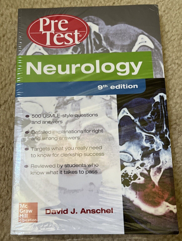 NEUROLOGY PRETEST, NINTH EDITION By David Anschel **BRAND NEW**