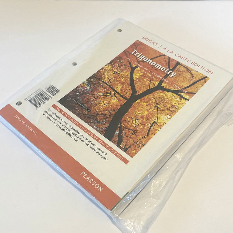 Pearson Trigonometry Textbook À La Carte Eleventh Edition Loose Leaf Binder