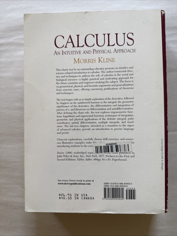 Calculus: An Intuitive and Physical Approach (Second Edition) gallery