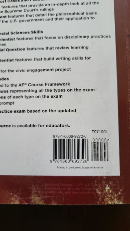 2026 AMSCO Advanced Placement United States Government & Politics 9781663692726 gallery