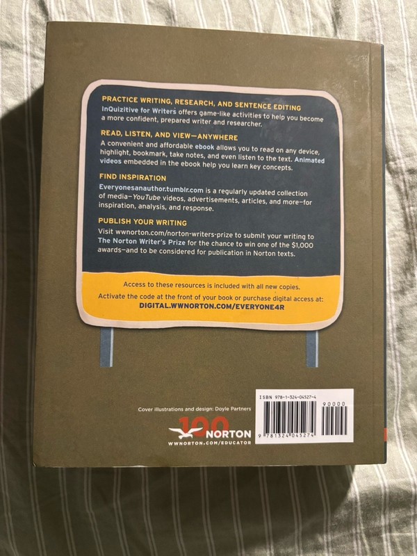 Everyone's an Author with Readings 4th Edition by Lunsford et al w/ access code gallery
