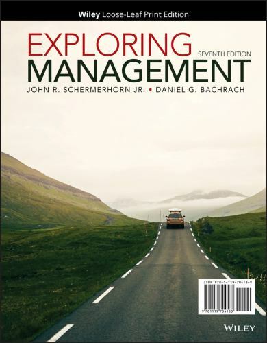 Exploring Management by Schermerhorn Jr., John R., Bachrach, Daniel G.