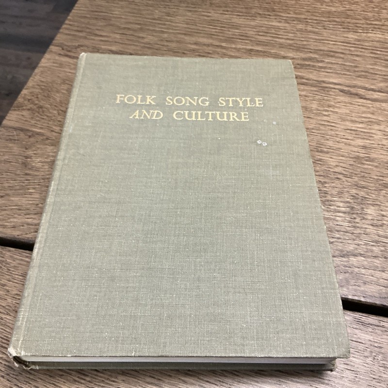 Folk Song Style and Culture by Alan Lomax-1968