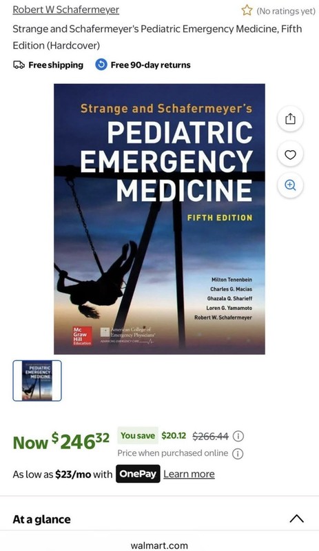 McGraw-Hill Pediatric Emergency Medicine 5th Ed Hardcover Schafermeyer gallery