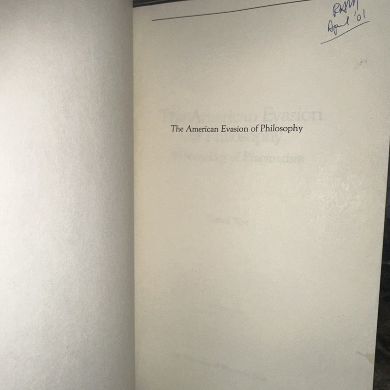 The American Evasion of Philosophy- A Genealogy of Pragmatism gallery