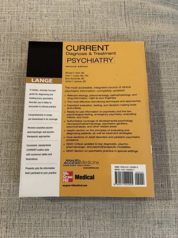 Current Diagnosis & Treatment Psychiatry 2nd Ed 2008 McGraw-Hill Medical gallery