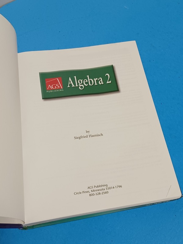 ALGEBRA 2 Student Textbook Hardcover By Ags ~ Very Good gallery