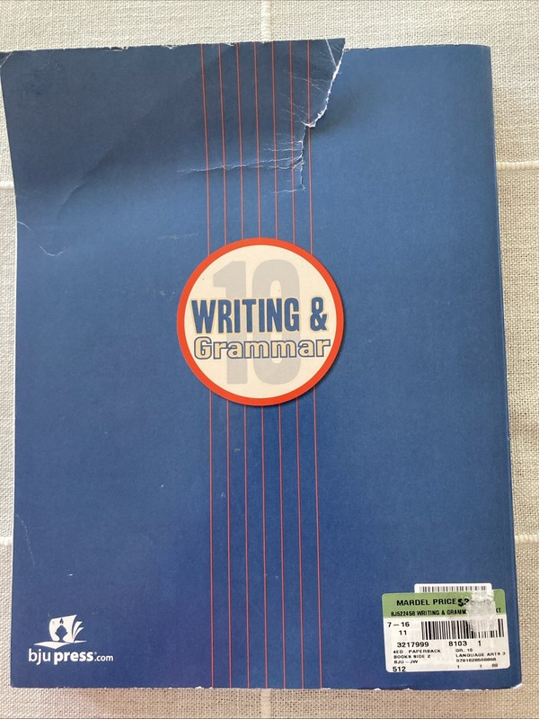 LOOK - BJU Press 10th grade English 10 WRITING & GRAMMAR STUDENT WORKTEXT 4th ed gallery