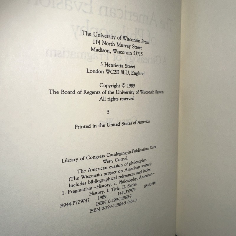 The American Evasion of Philosophy- A Genealogy of Pragmatism gallery