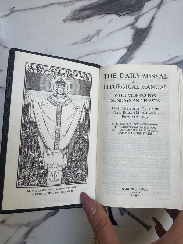 Baronius Press Daily Roman Missal 1962 Black Leather 2004 Liturgical Manual Book gallery