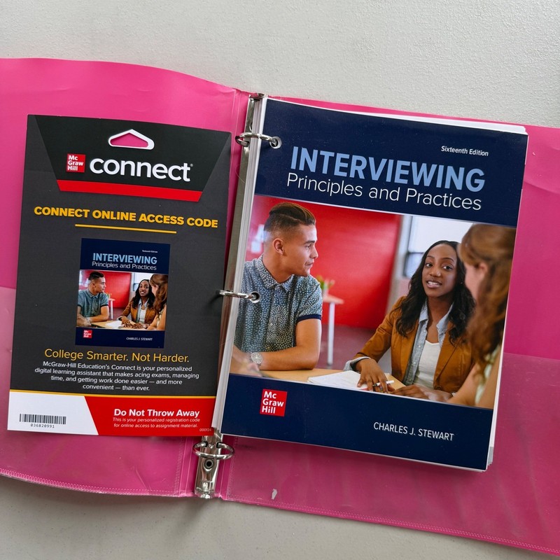 Interviewing Principles & Practices 16th Ed Stewart Loose Leaf Binder & Connect gallery