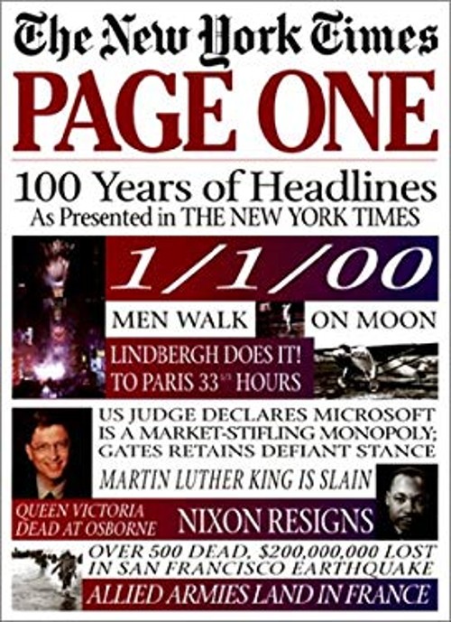 Page One Hardcover New York Times Staff