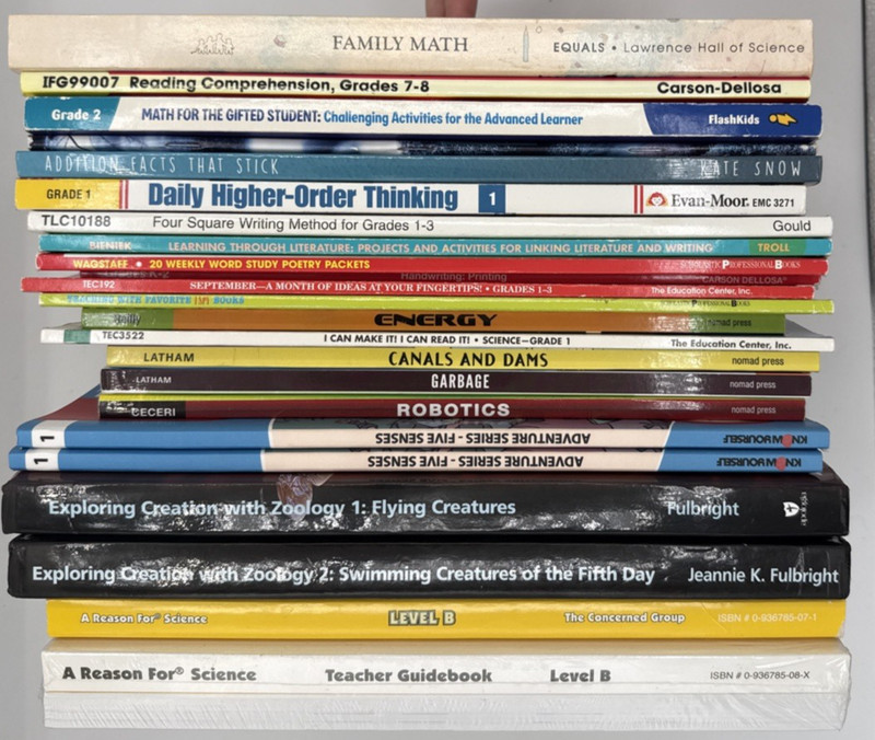 Lot of 24 Kids Children's Learning Books Homeschool, B166