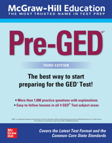 McGraw-Hill Education Pre-GED, Third Edition – Paperback – GOOD